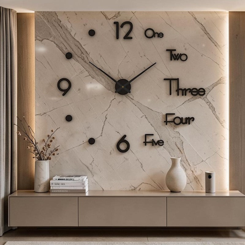 Dimenza™ Modern Frameless 3D Wall Clock — by Twinkle – Tidings
