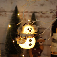 Christmas glowing light up snowman figurines - Frosty and Twinkle