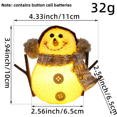 Christmas glowing light up snowman figurines - Frosty and Twinkle