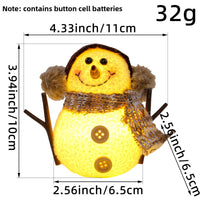 Christmas glowing light up snowman figurines - Frosty and Twinkle