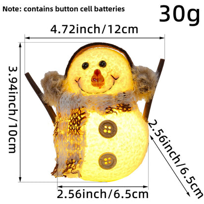 Christmas glowing light up snowman figurines - Frosty and Twinkle