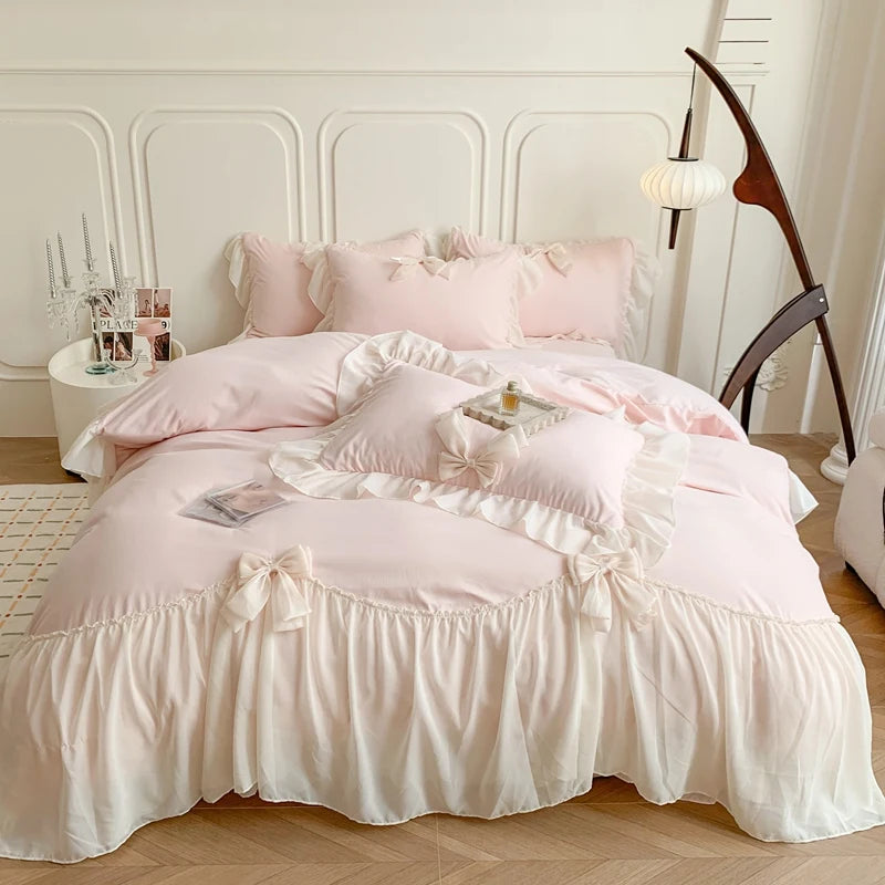 Éloire Ruffle Duvet Cover Set — by Tidings