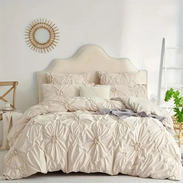 FleurLuxe™ Textured Floral Duvet Cover Set — by Twinkle