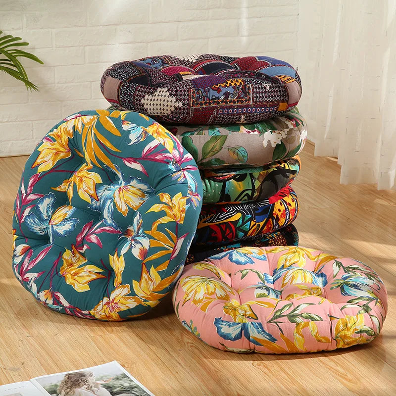 Floor Linen Bohemia Tufted Thick Pad Cushion For Yoga Chair Seat Cushions Meditation Floor Round Ethnic Style Pillow for Seating
