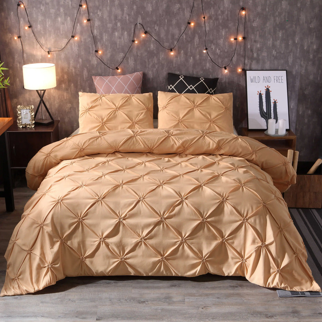 LuxePleat™ Egyptian Cotton Duvet Cover Set — by Twinkle