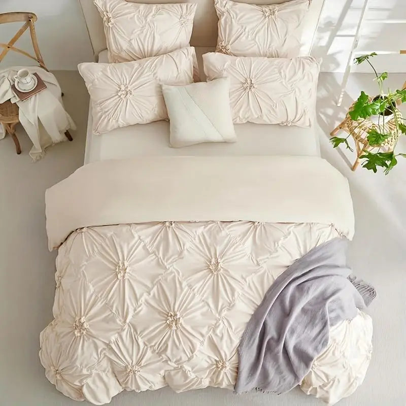 FleurLuxe™ Textured Floral Duvet Cover Set — by Twinkle