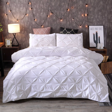 LuxePleat™ Egyptian Cotton Duvet Cover Set — by Twinkle