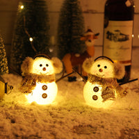Christmas glowing light up snowman figurines - Frosty and Twinkle