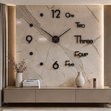 Dimenza™ Modern Frameless 3D Wall Clock — by Twinkle