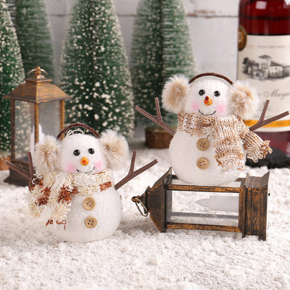 Christmas glowing light up snowman figurines - Frosty and Twinkle