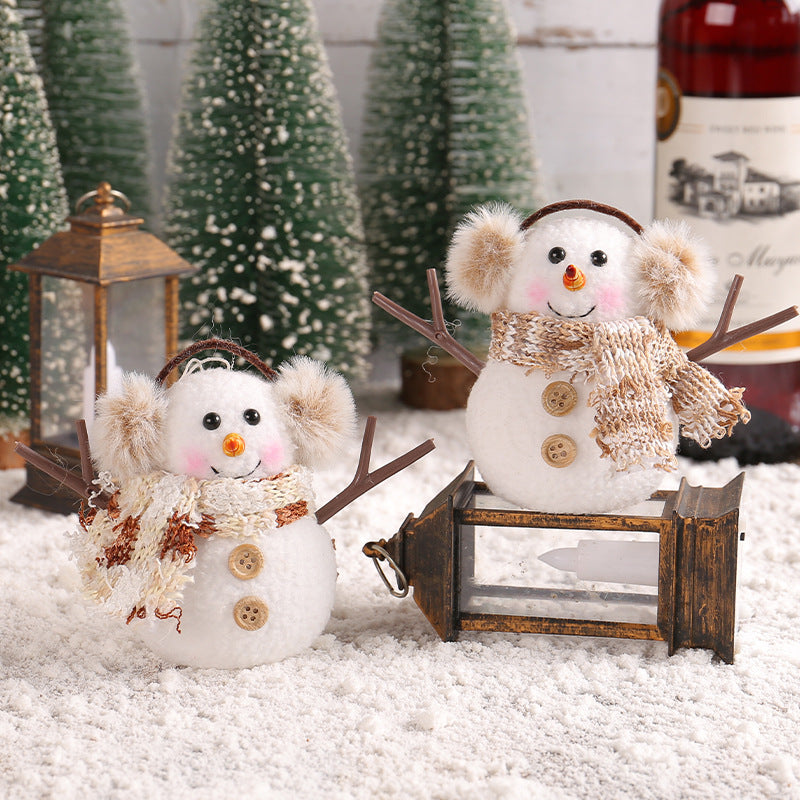 Christmas glowing light up snowman figurines - Frosty and Twinkle