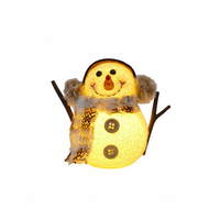 Christmas glowing light up snowman figurines - Frosty and Twinkle