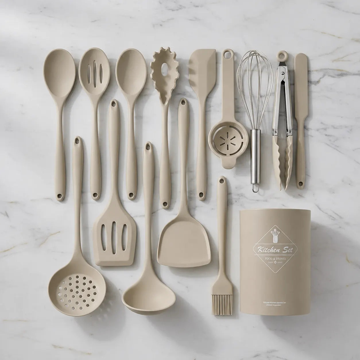 khaki versa chef utensil set