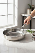 Tidings & Twinkle ForgeCore hammered titanium frying pan with non-stick surface, 11.8 inch.